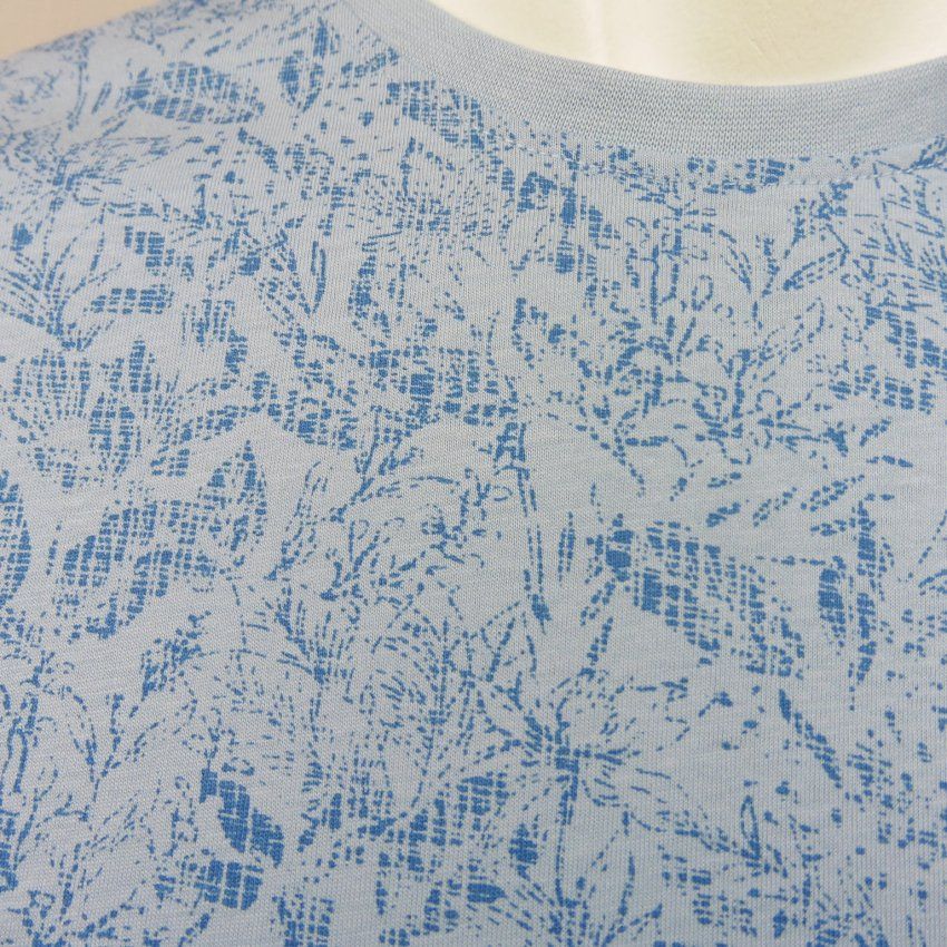 Camiseta azul estampada de Dos Galgos