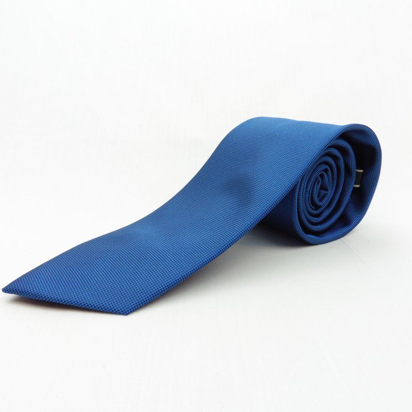 Corbata azul micro dibujo negro de Boccola