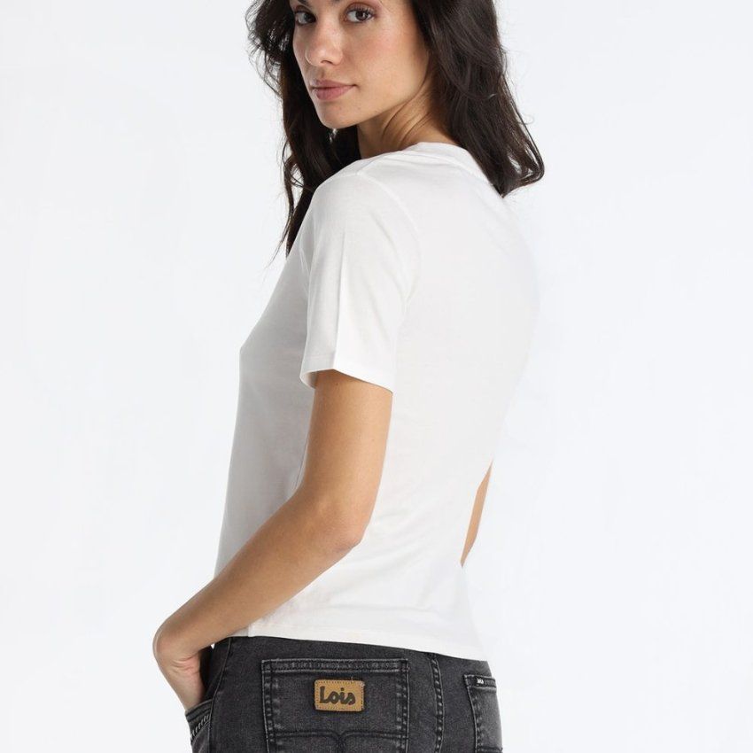 Camiseta blanca dibujo verde de Lois