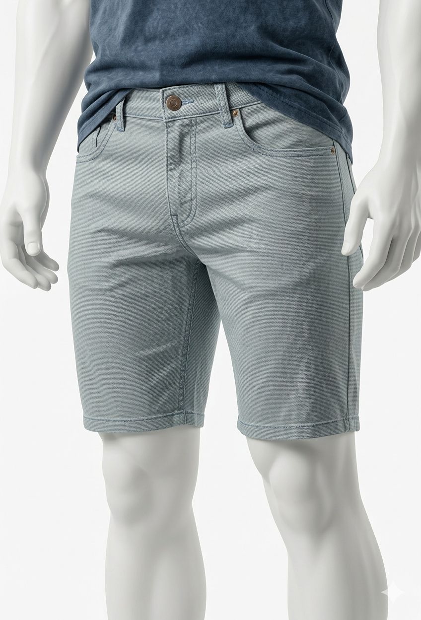 Pantalón corto verde agua mil puntos de Tomé