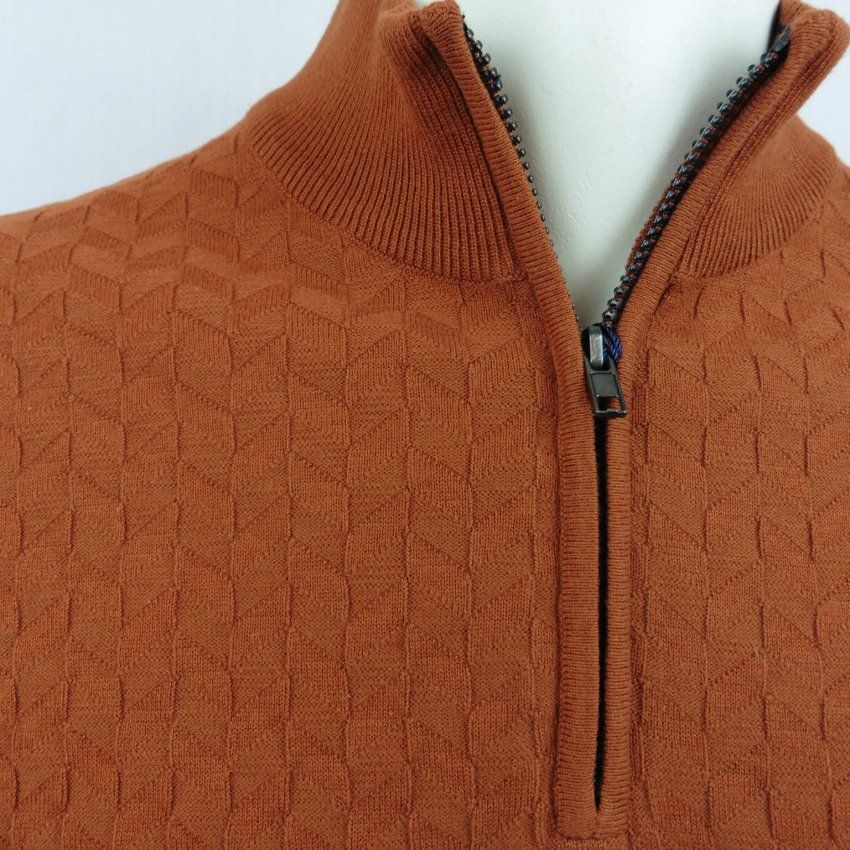 Jersey cremallera teja de Dos Galgos