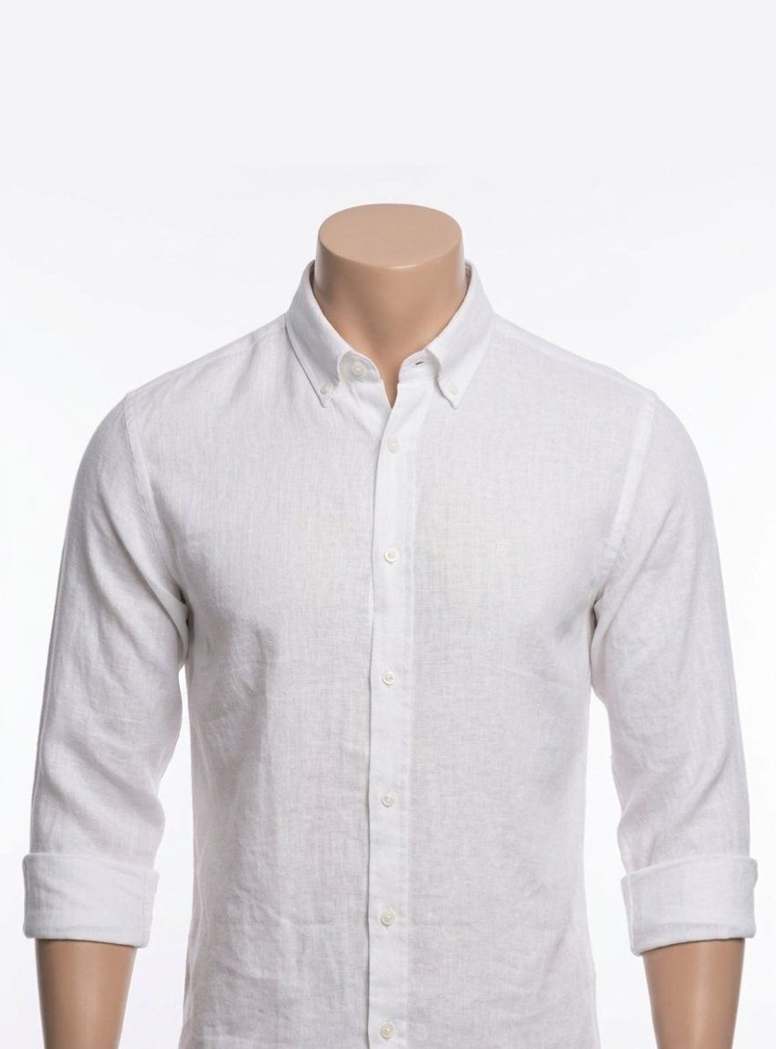 Camisa lino blanca de Dos Galgos