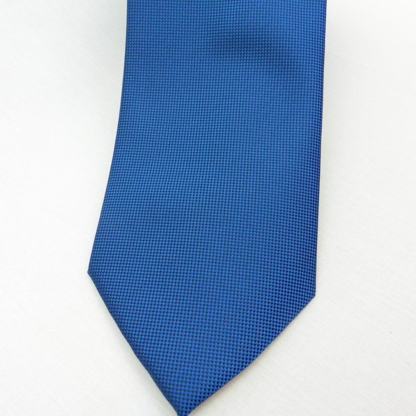 Corbata azul micro dibujo negro de Boccola