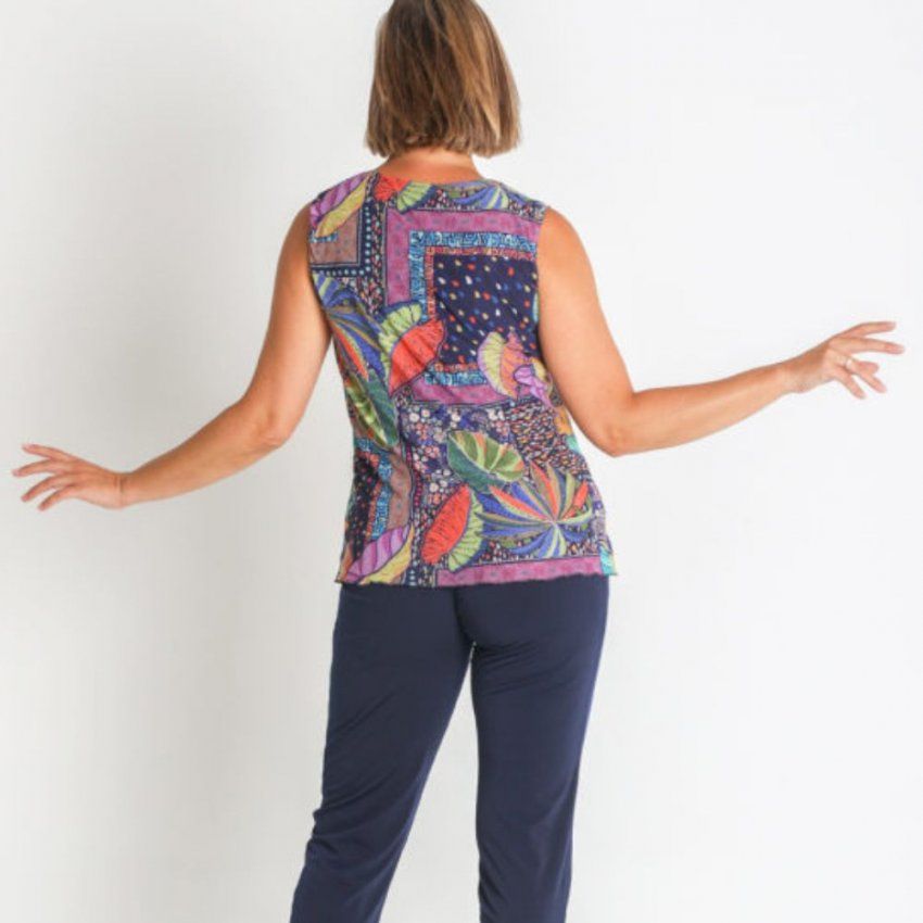 Camiseta tul sin mangas multi color de Nayat