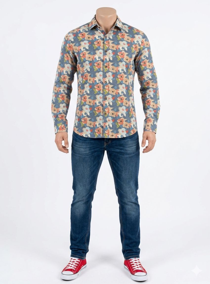 Camisa flores grandes de Corsare