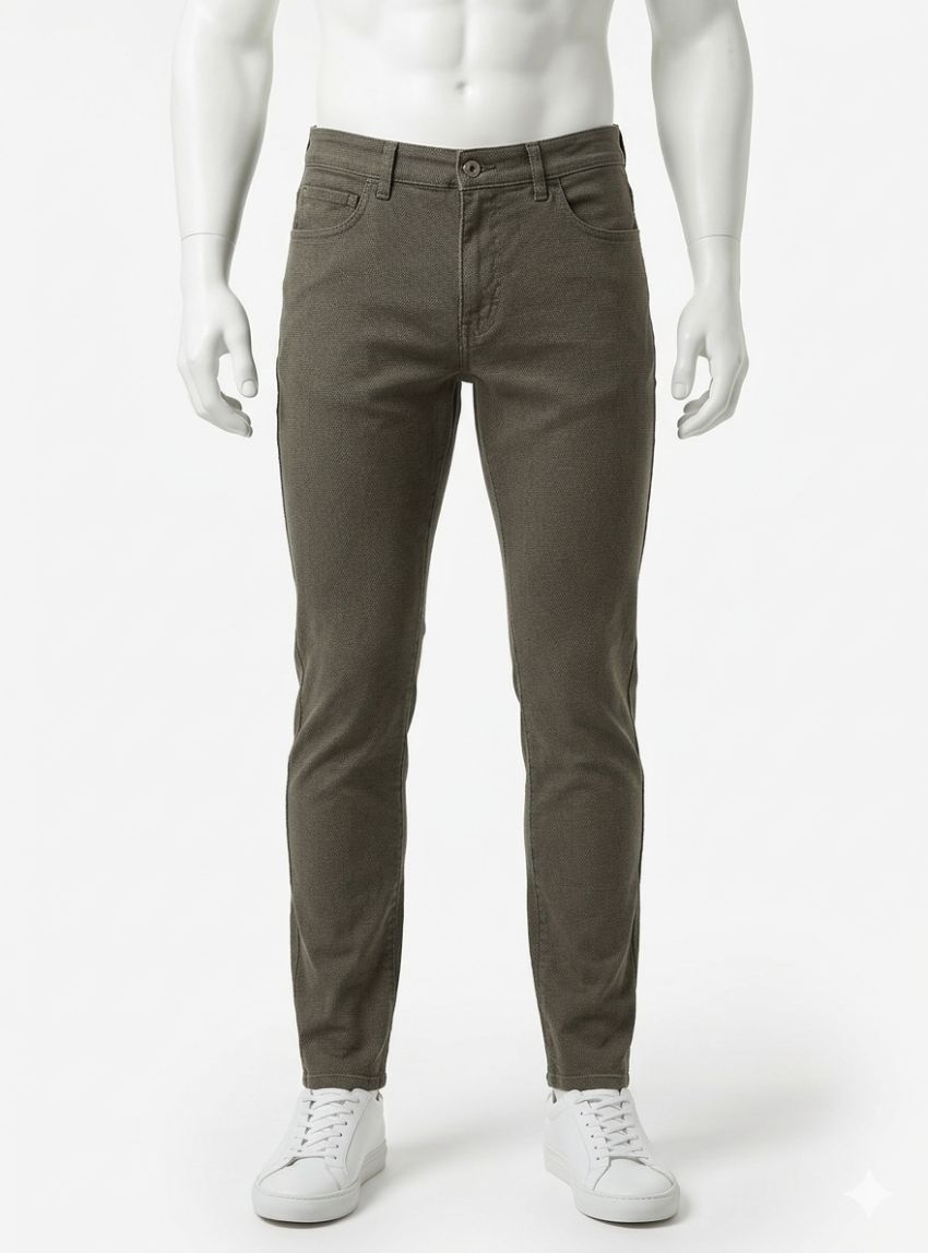 Pantalón 5 bolsillos negro dibujo de West