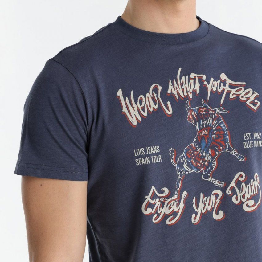Camiseta azul toro de Lois