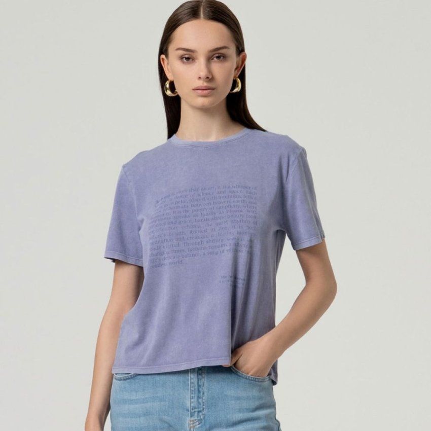 Camiseta algodón lila de Surkana