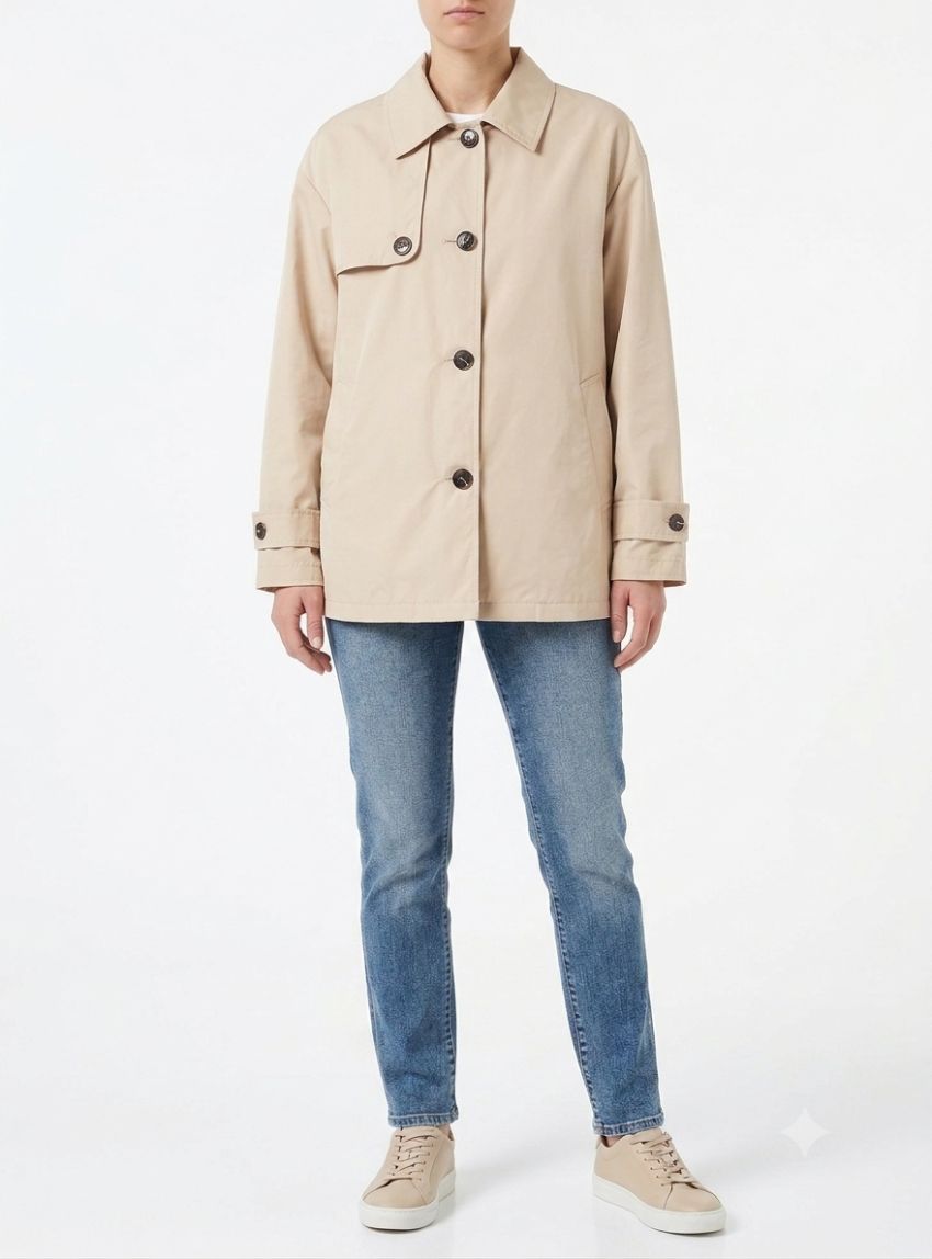 Cazadora tipo gabardina beige de WNT Collection