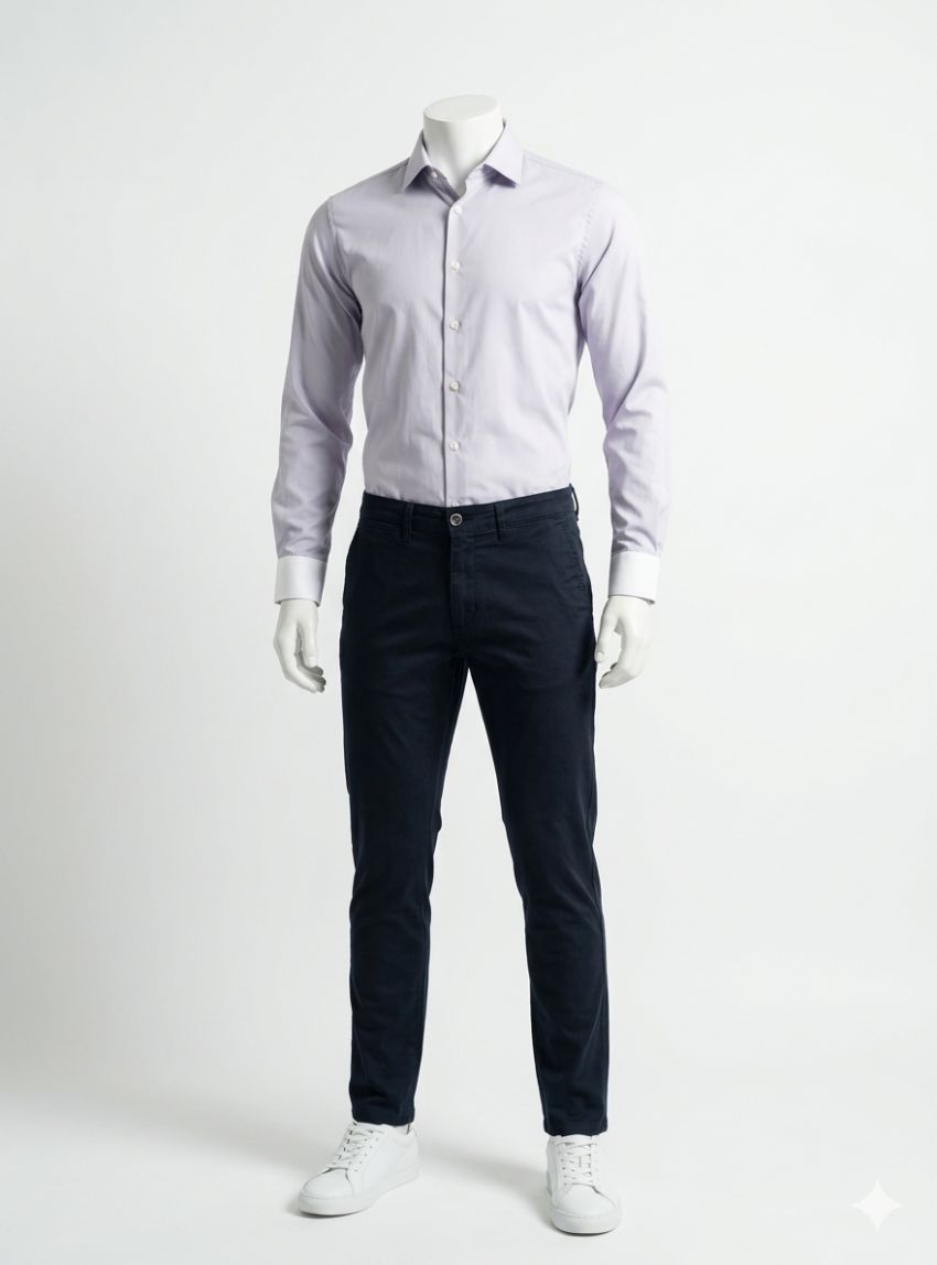Camisa elástica gris perla de Corsare