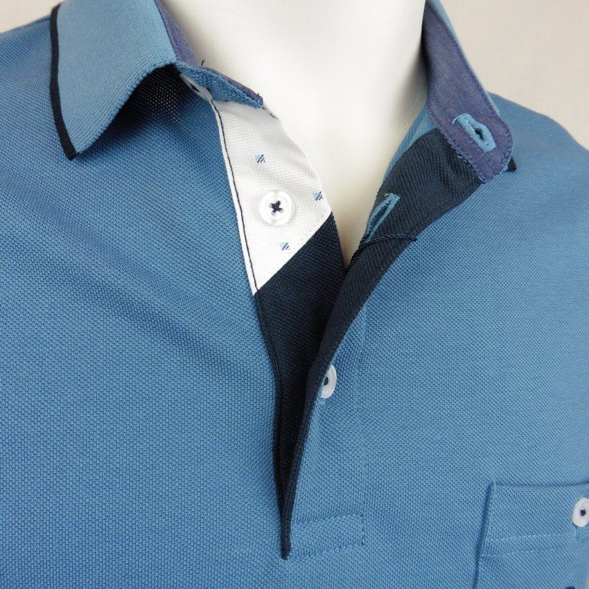 Polo azul acero de Tomé