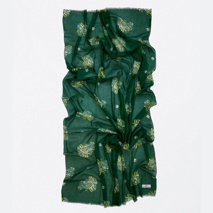 Pañuelo verde oscuro estampado de Surkana