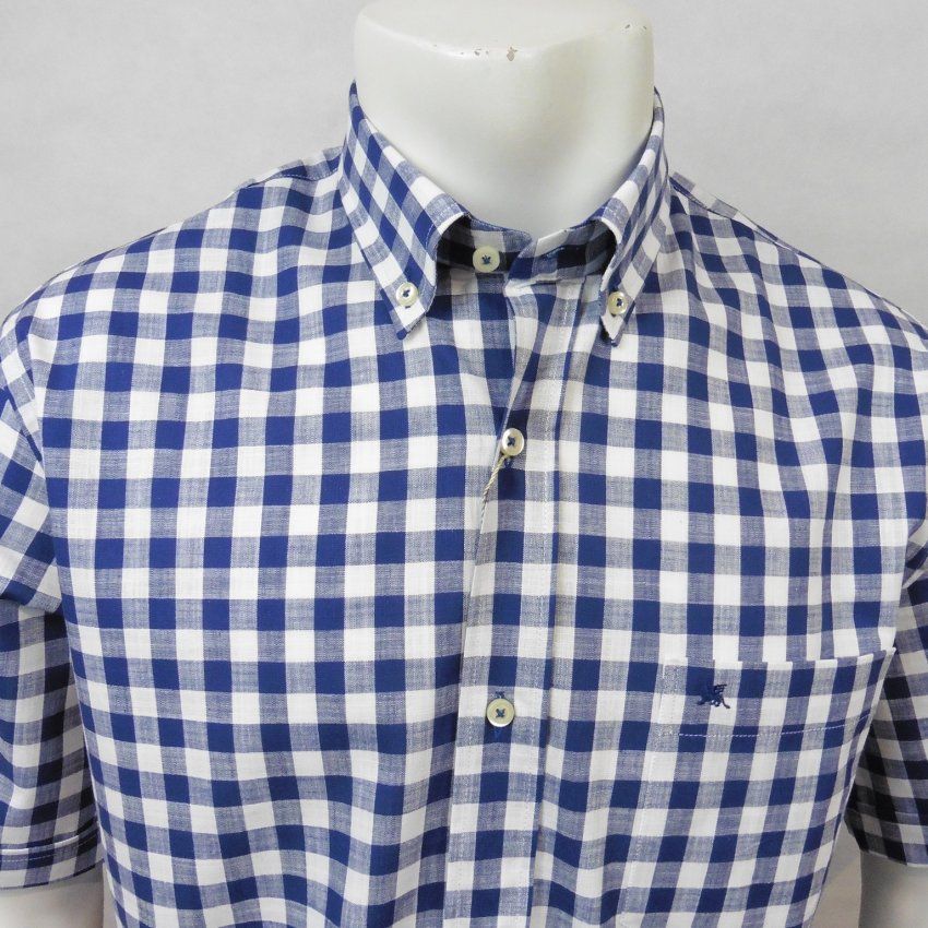 Camisa m/c cuadro mantel de VNTO