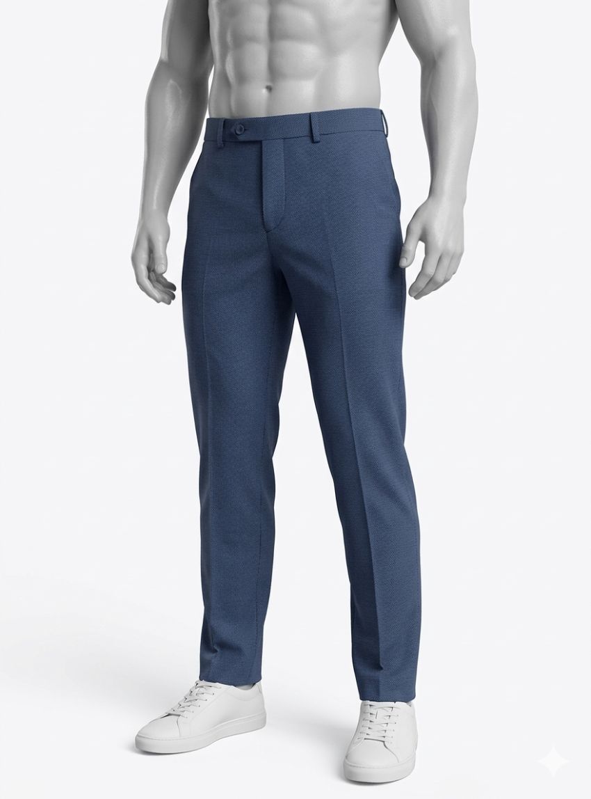 Traje azul tinta mini puntos de Alexander & Co.