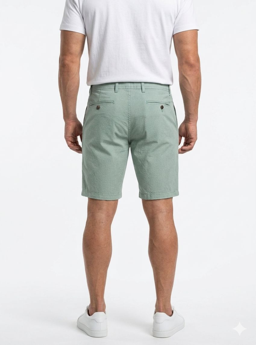 Pantalón corto micro dibujo verde de Tayron's