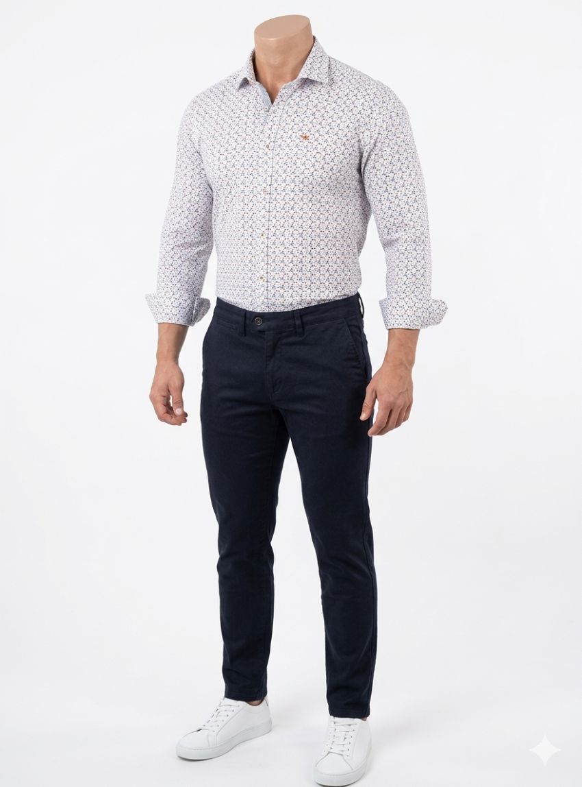 Camisa dibujo rojo y azul de Corsare