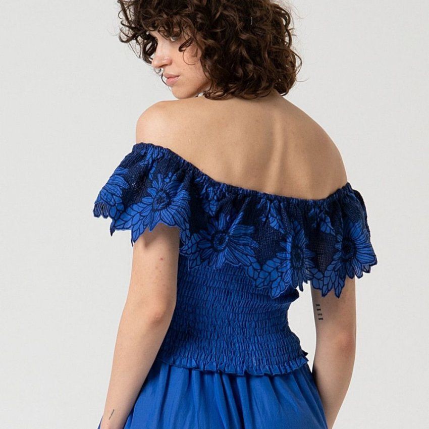 Top gomas azul tinta de Surkana