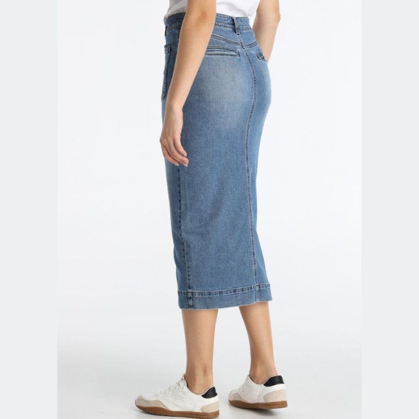 Falda vaquera larga botones de Lois