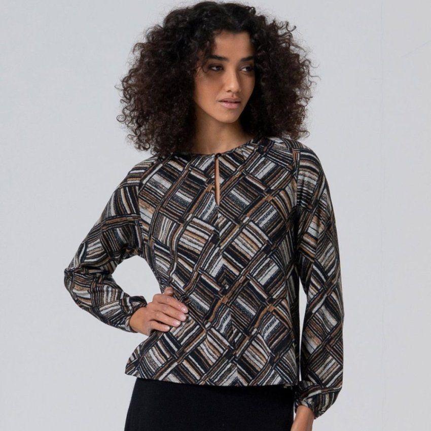 Camiseta punto cálido estampado cuadros de Surkana