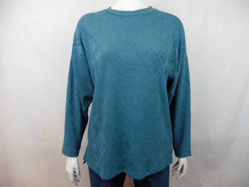 Jersey azul rombos de Lourdes Castillo