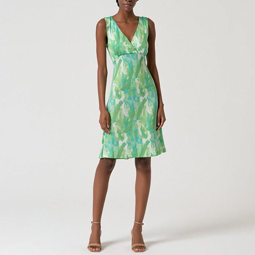 Vestido pinceladas verdes de Surkana