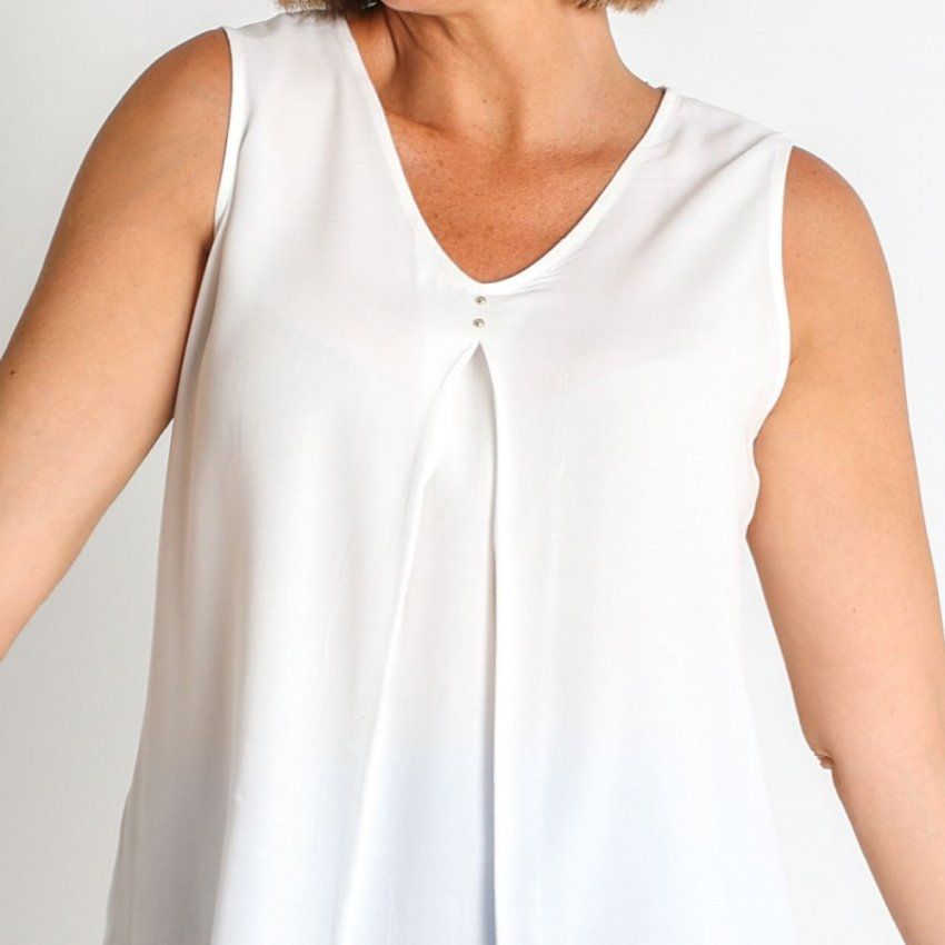 Blusa de tirantes blanca de Lourdes Castillo