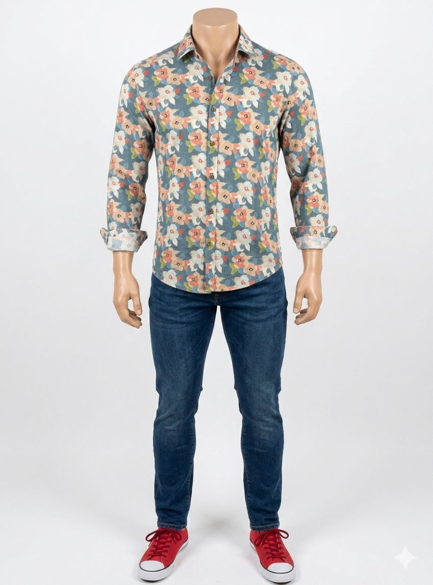Camisa flores grandes de Corsare