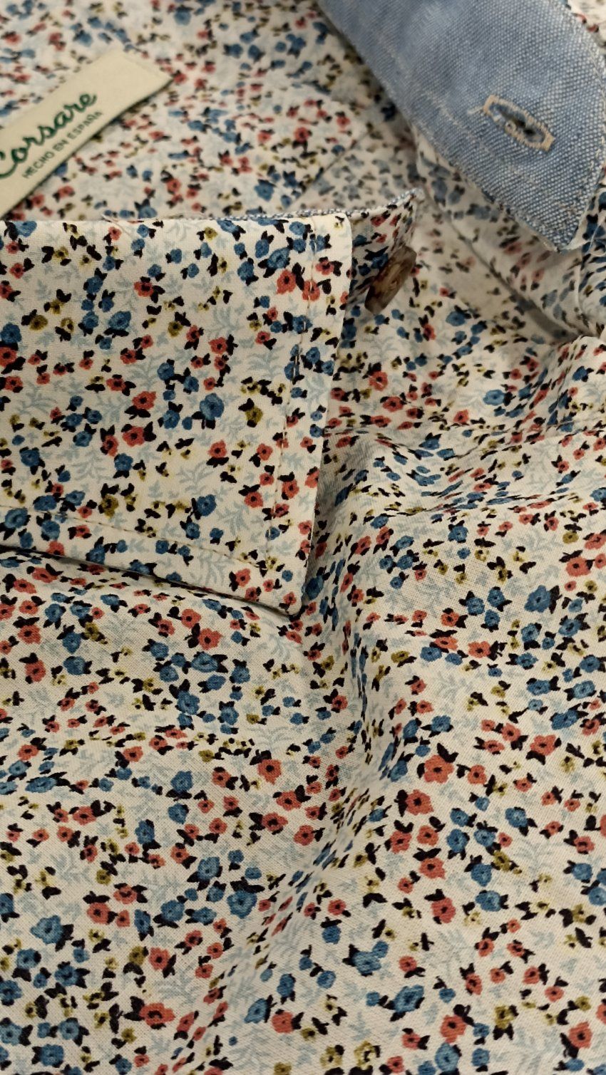 Camisa mini flores azules de Corsare