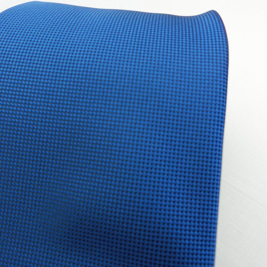 Corbata azul micro dibujo negro de Boccola