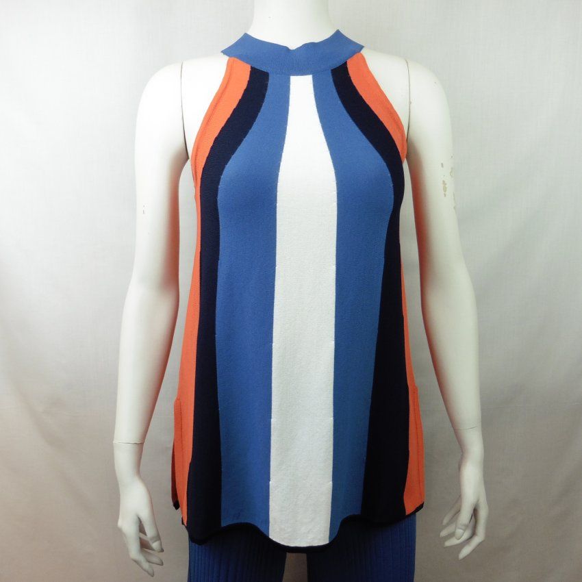 Top de punto de rayas anchas de WNT Collection