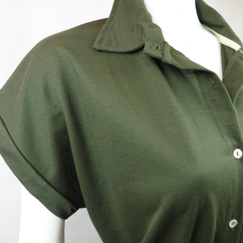 Vestido camisero verde oscuro de WNT Collection