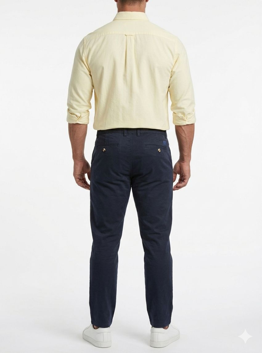 Pantalón goma azul marino de Dos Galgos