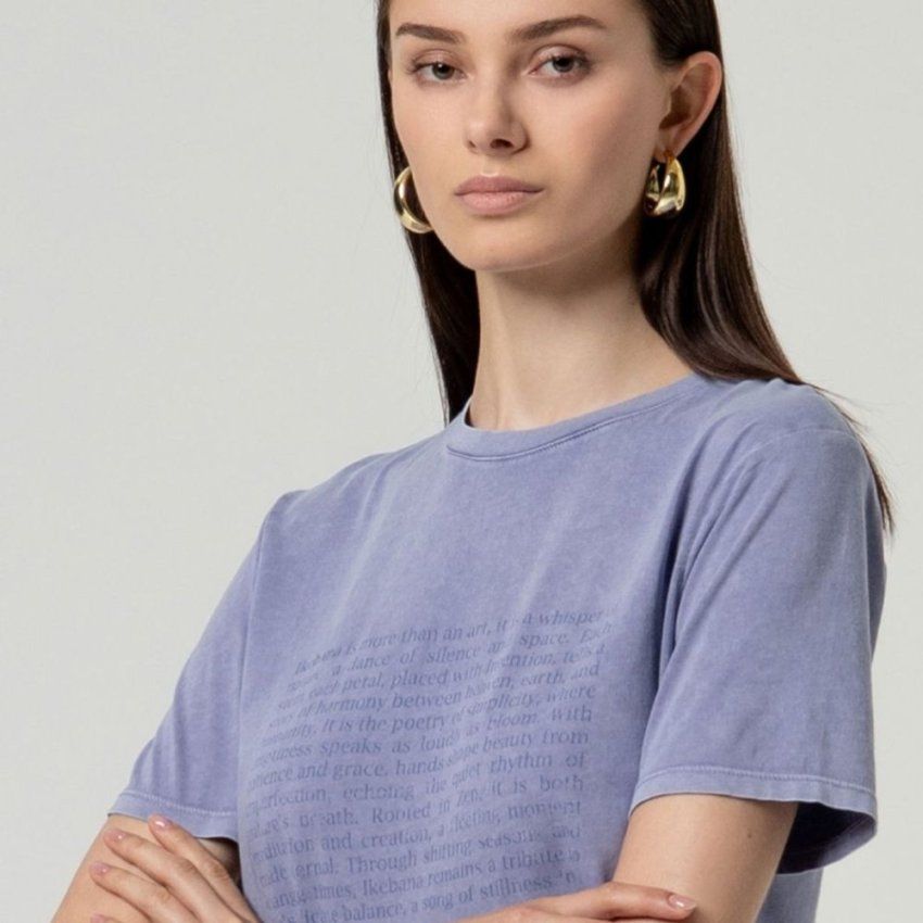 Camiseta algodón lila de Surkana