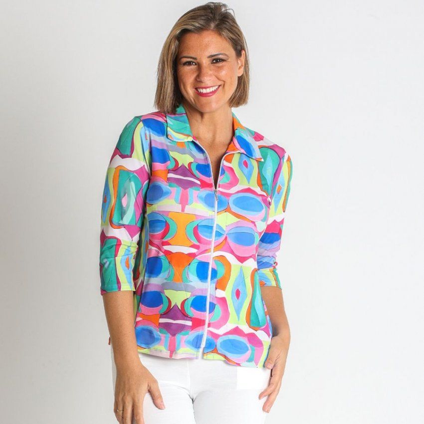 Chaqueta cremallera estampada de Nayat