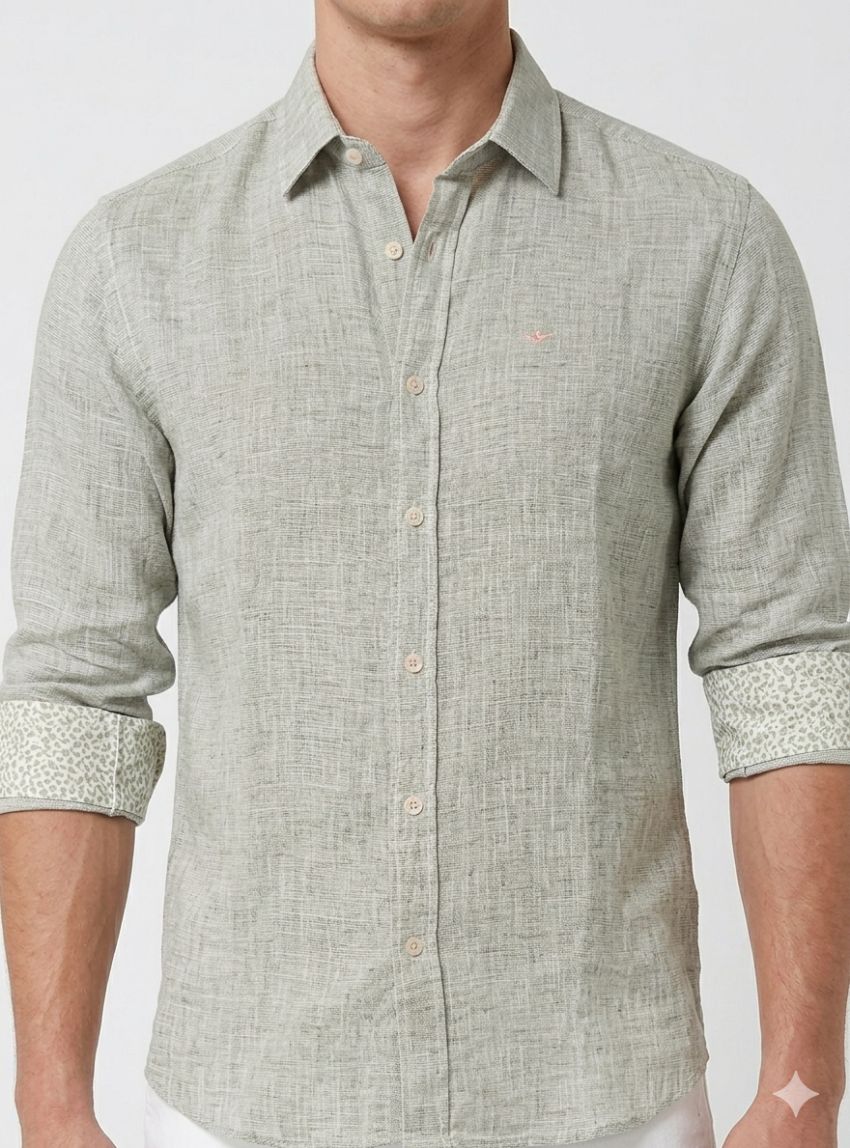 Camisa lino verde de Corsare
