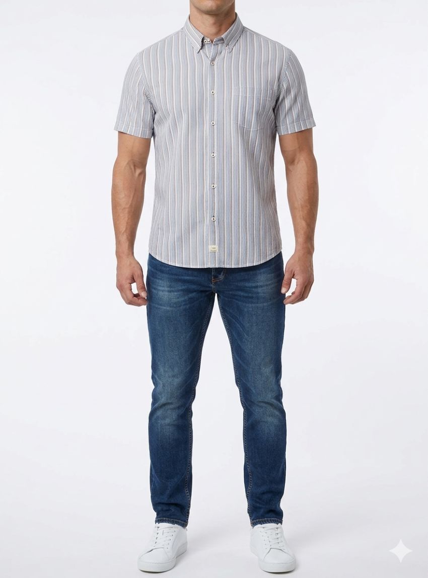 Camisa mc rayas finas de VNTO (2)