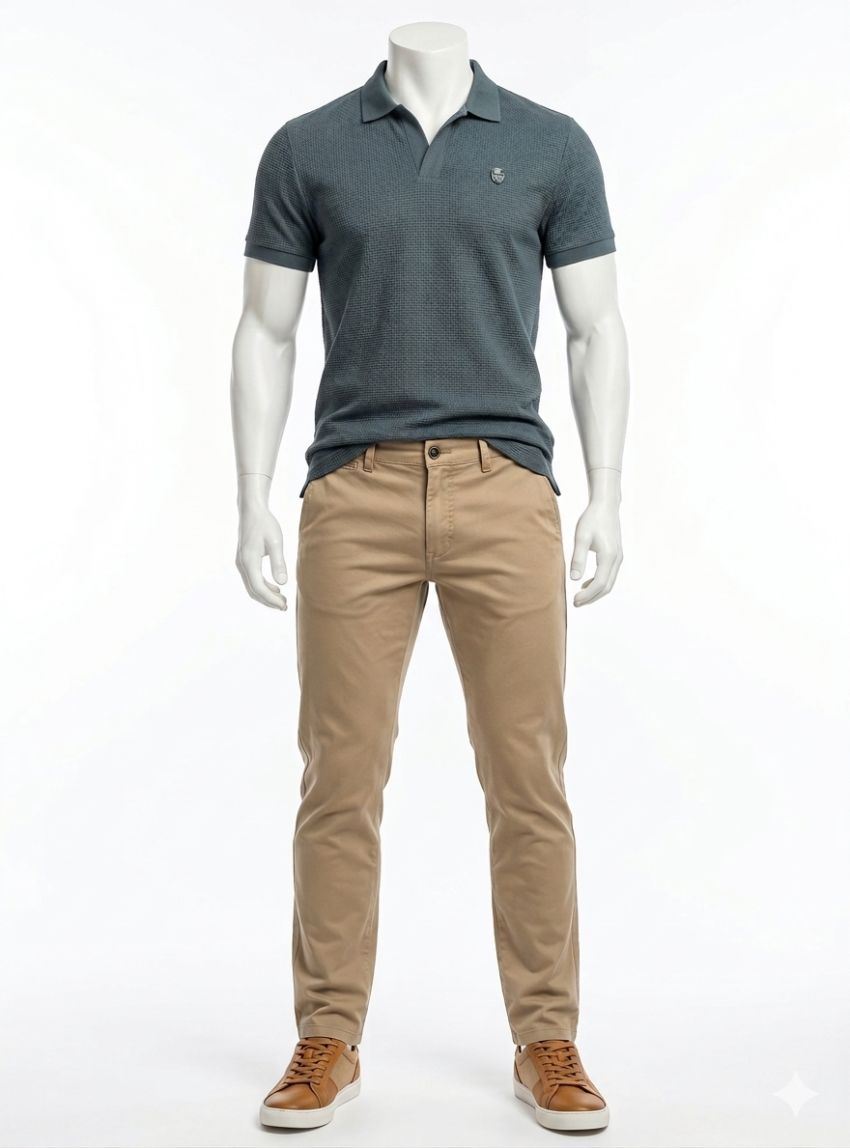 Polo nylon azul de Dark & Fish