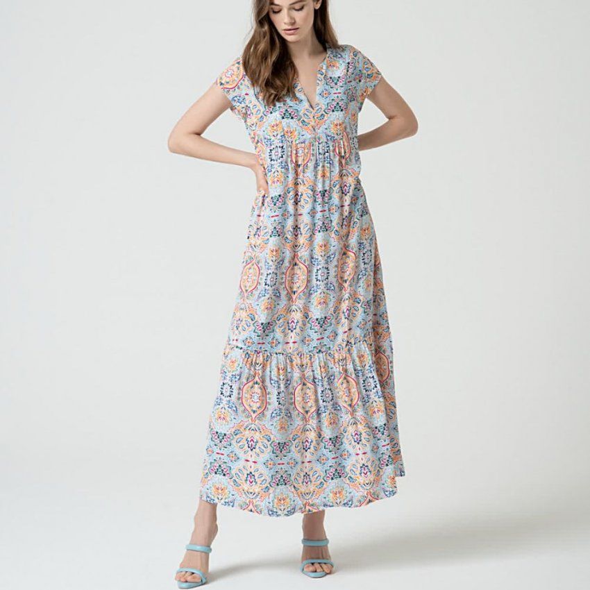 Vestido largo estampado de Surkana