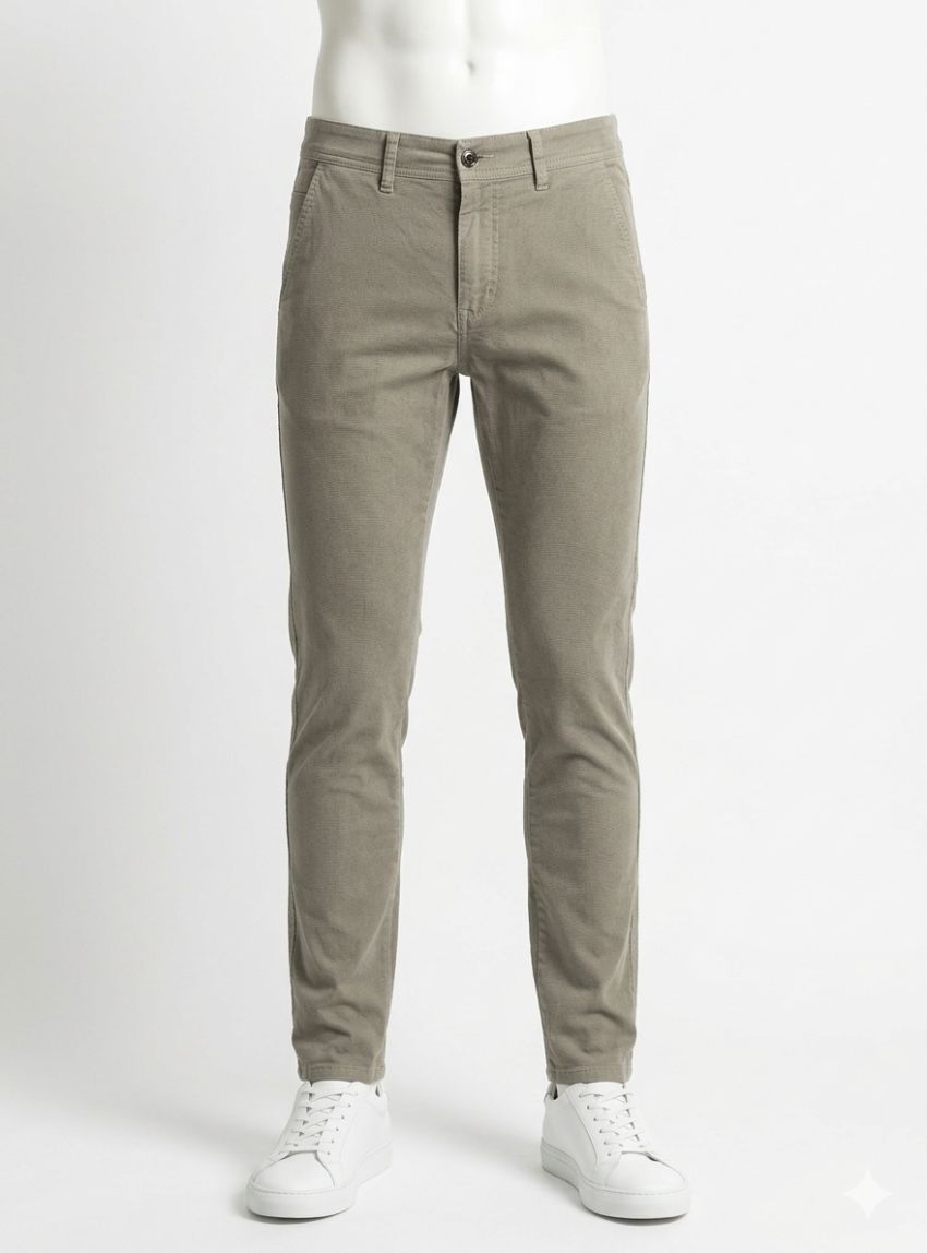 Pantalón micro dibujo beige de Tayron's