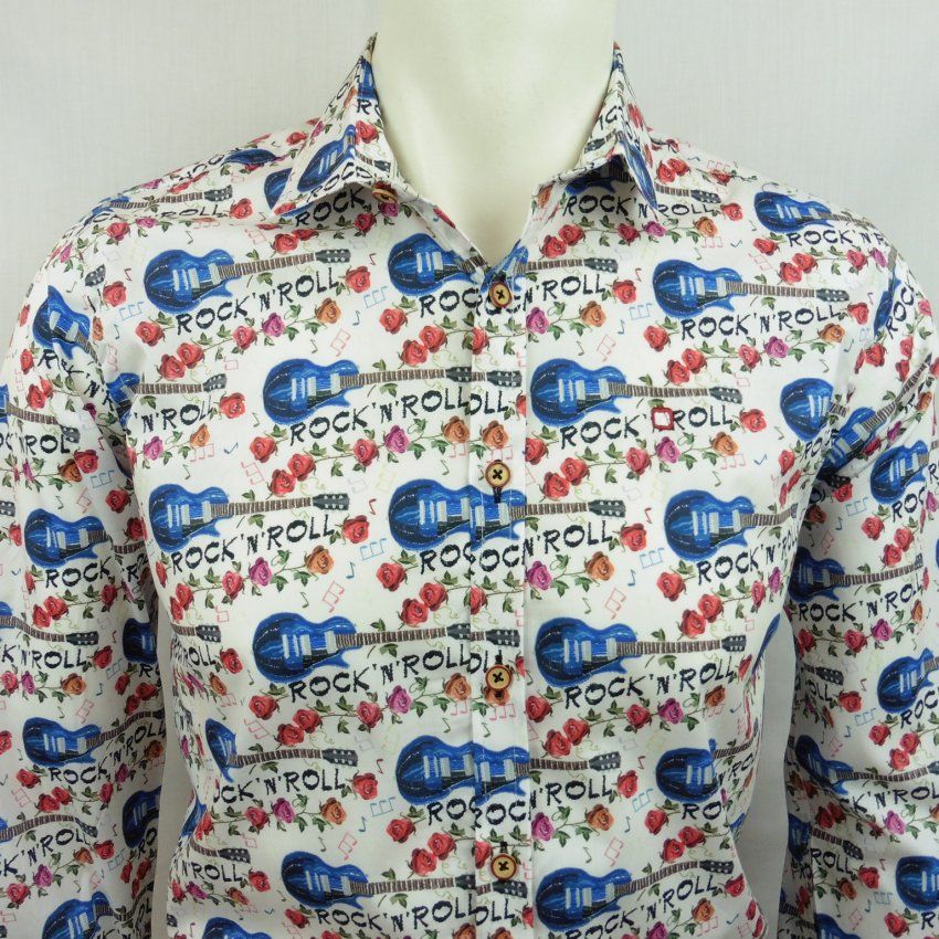 Camisa guitarras rock'n roll de Yellow Skin