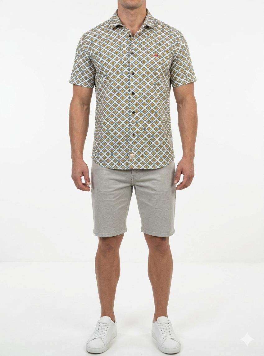 Camisa rombos deformes de Dark & Fish