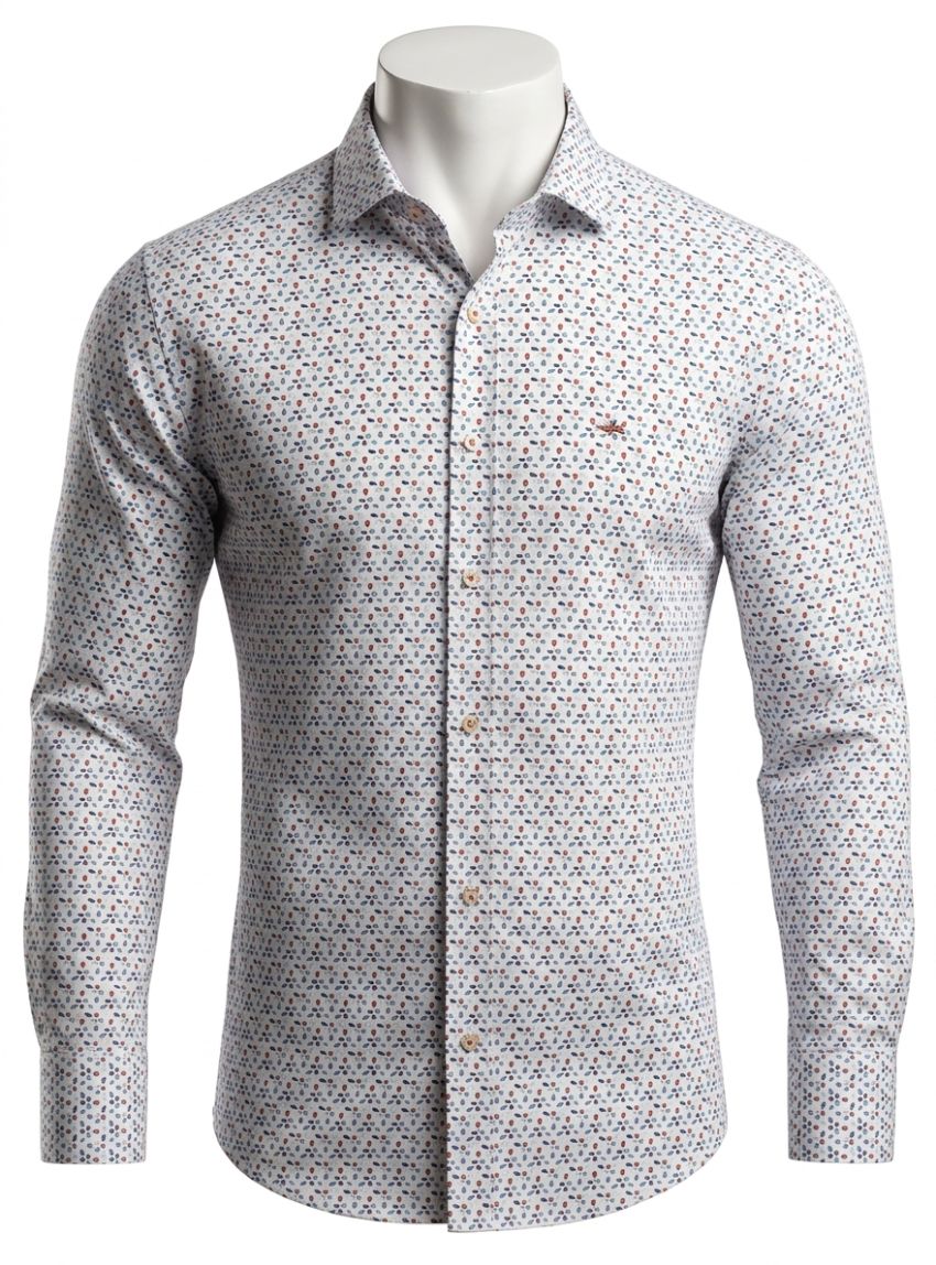 Camisa dibujo rojo y azul de Corsare