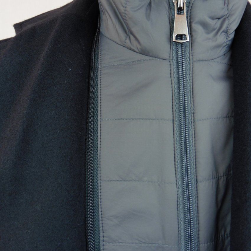 Chaquetón largo paño marino de Alexander & Co