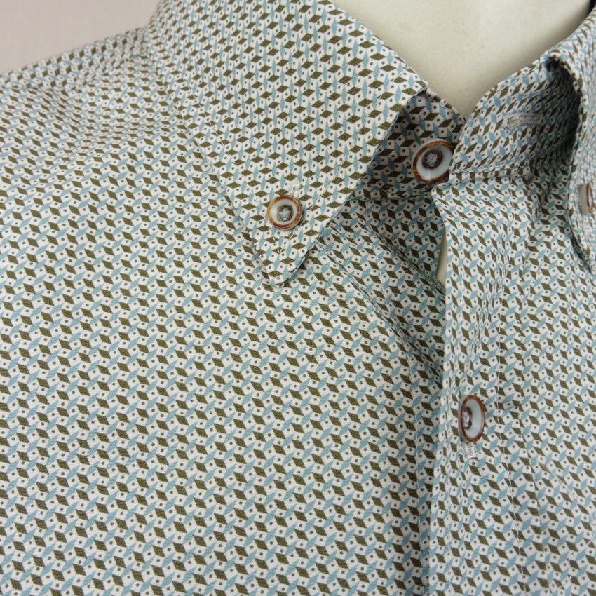 Camisa mini dibujo verdes de Corsare