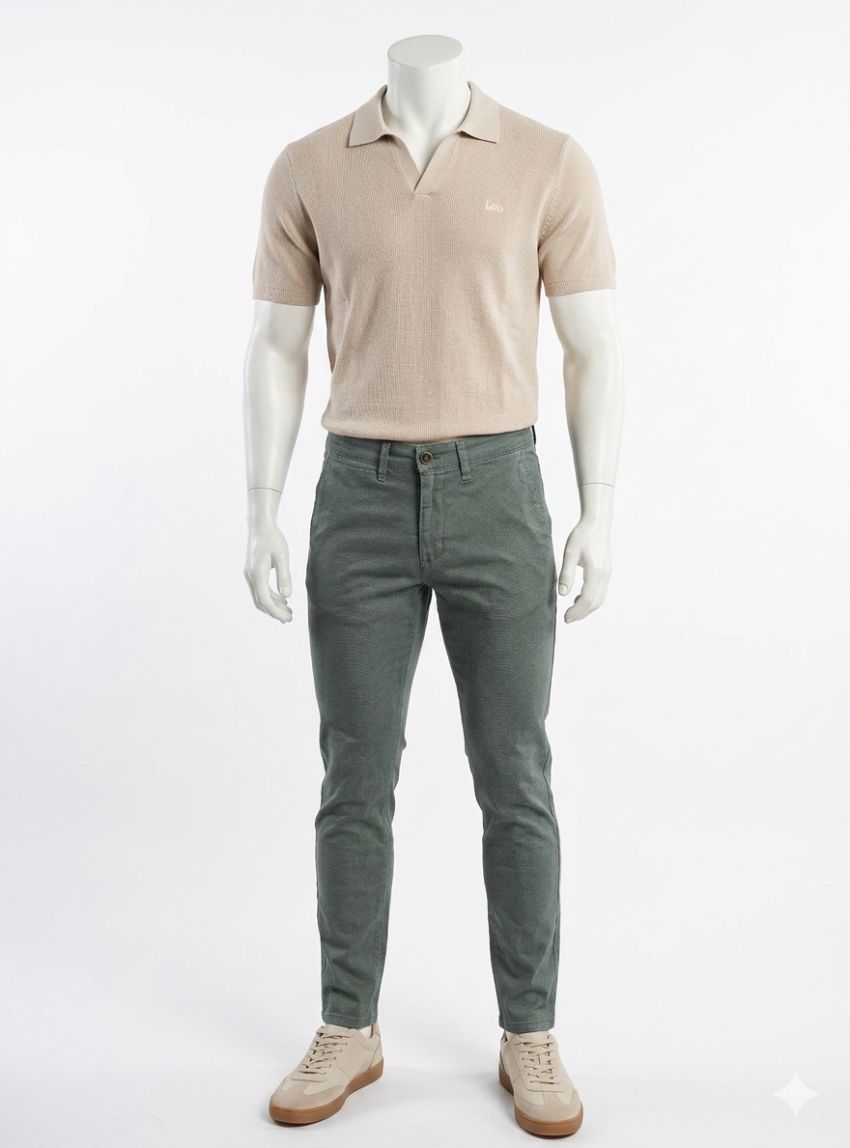 Pantalón verde mini dibujo de West