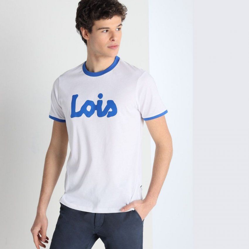 Camiseta blanca LOIS azul de Lois