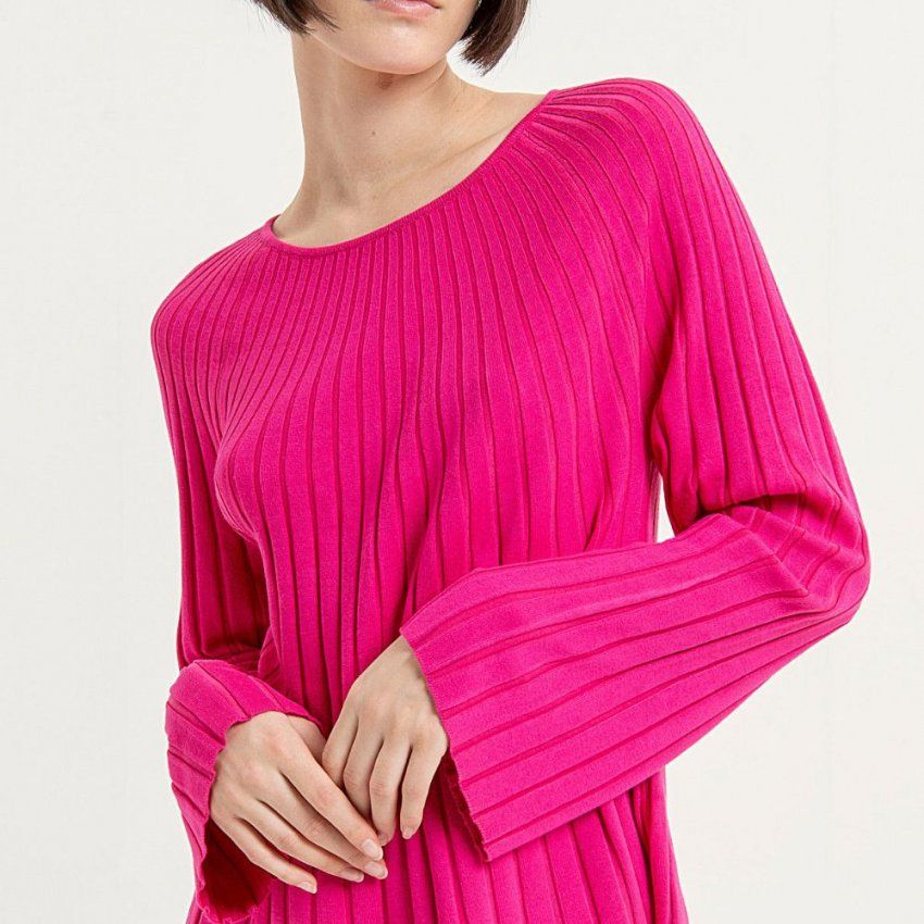 Jersey canalé fucsia de Surkana
