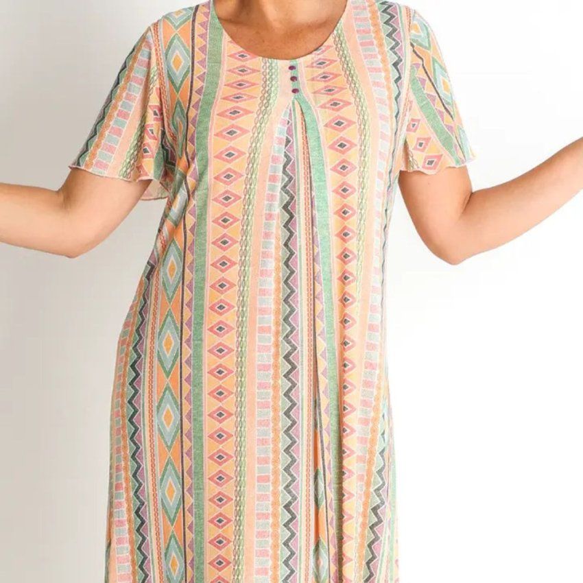 Vestido tul naranja y verde de Nayat