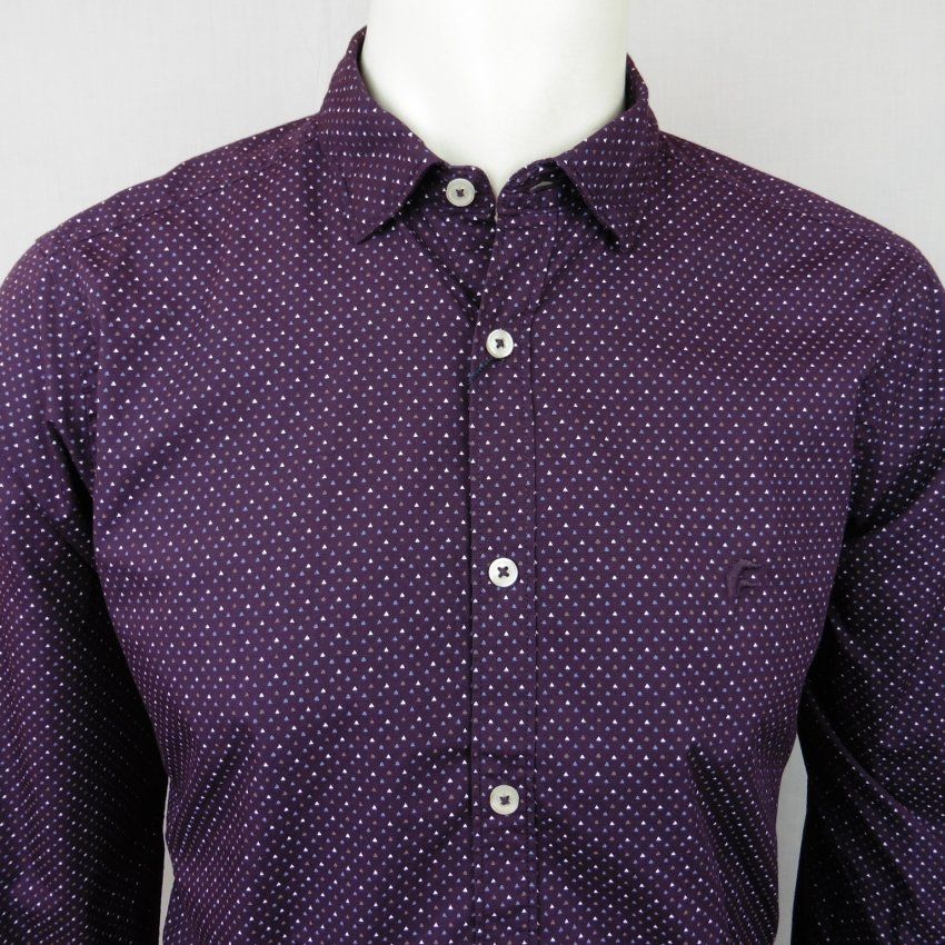 Camisa berenjena mini triángulos de Dos Galgos