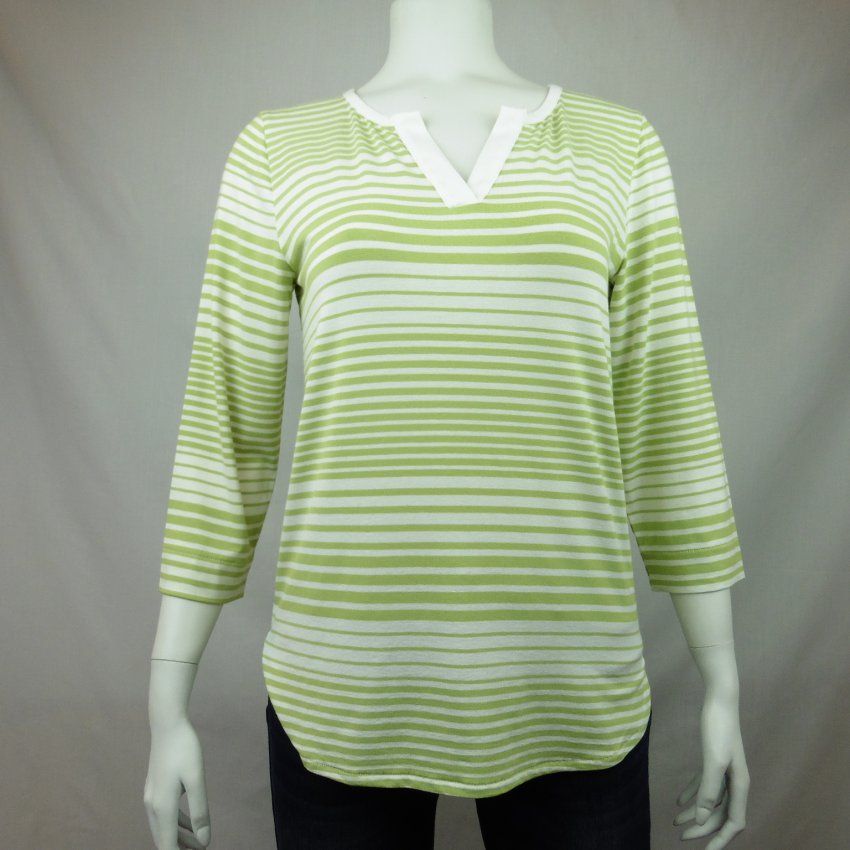 Camiseta rayas pistacho de Guitare